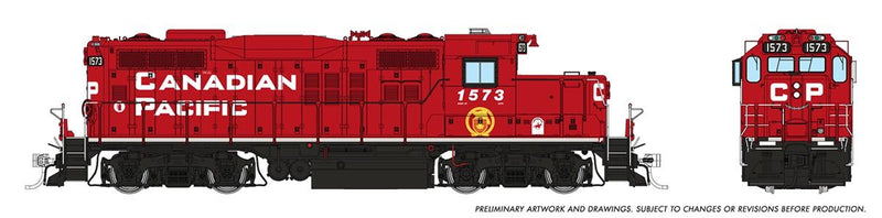 Load image into Gallery viewer, Rapido Trains HO GMD GP-9u w/DCC & Sound - Canadian Pacific (Block w/Beaver)