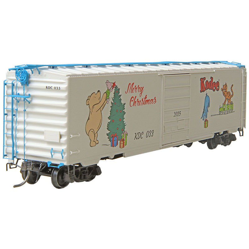 Load image into Gallery viewer, Kadee HO 50' PS-1 Boxcar - Winnie-the-Pooh and Friends 2025 Christmas Car - Blue KDC #033
