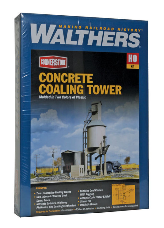 Walthers Cornerstone HO Concrete Coaling Tower - Kit