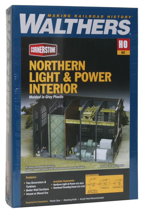 Walthers Cornerstone HO Interior For Northern Light & Power Powerhouse - Kit