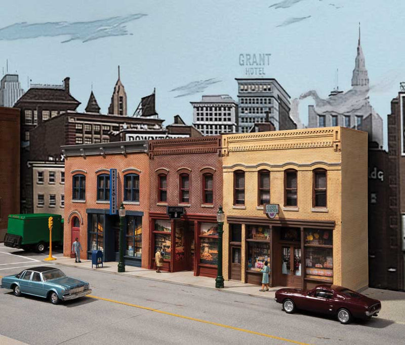 Load image into Gallery viewer, Walthers Cornerstone HO Merchant Row Background Building - Kit