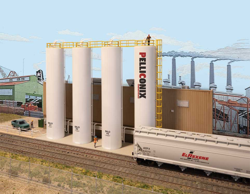 Chargez l'image dans la visionneuse de la galerie, Walthers Cornerstone HO Plastic Pellet Plant Background Building - Kit