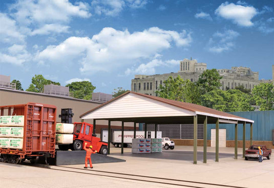 Walthers Cornerstone HO Open Air Intermodal Shed - Transload Facility - Kit