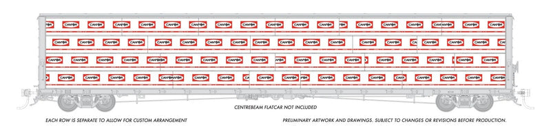 Load image into Gallery viewer, Rapido Trains HO scale 73' Centerbeam Lumber Load