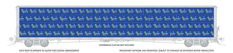 Load image into Gallery viewer, Rapido Trains HO scale 73' Centerbeam Lumber Load