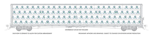 Rapido Trains HO scale 73' Centerbeam Lumber Load