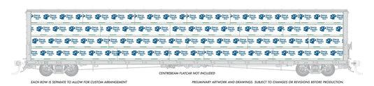 Rapido Trains HO scale 73' Centerbeam Lumber Load