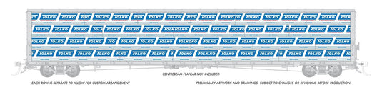 Rapido Trains HO scale 73' Centerbeam Lumber Load