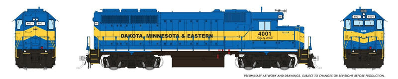Chargez l'image dans la visionneuse de la galerie, Rapido Trains HO EMD GP40 (DC/DCC/Sound): Dakota, Minnesota & Eastern