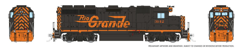 Chargez l'image dans la visionneuse de la galerie, Rapido Trains HO EMD GP40 (DC/DCC/Sound): Rio Grande (Ex. Conrail)