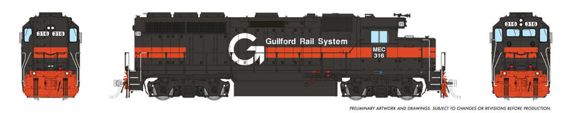 Chargez l'image dans la visionneuse de la galerie, Rapido Trains HO EMD GP40 (DC/DCC/Sound): Guilford - MEC