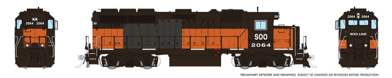 Chargez l'image dans la visionneuse de la galerie, Rapido Trains HO EMD GP40 (DC/DCC/Sound): SOO Line