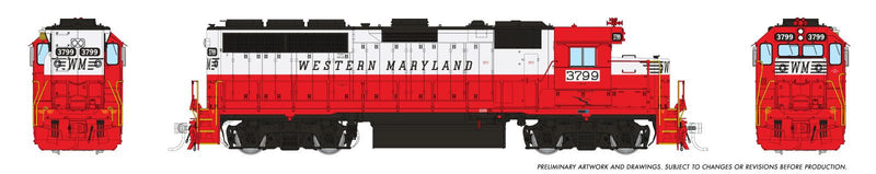 Chargez l'image dans la visionneuse de la galerie, Rapido Trains HO EMD GP40 (DC/DCC/Sound): Western Maryland
