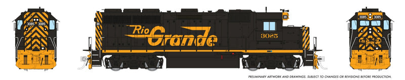Chargez l'image dans la visionneuse de la galerie, Rapido Trains HO – EMD GP40 Rio Grande grand logo nº 3085