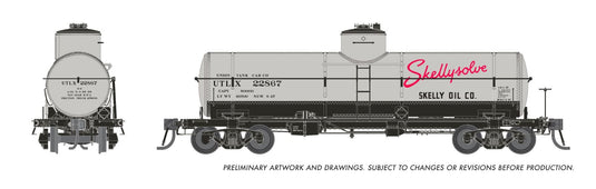 Rapido Trains HO Union X-3 8K Gal Tankcar - Skellysolve - UTLX (Era: Mid-1930+)