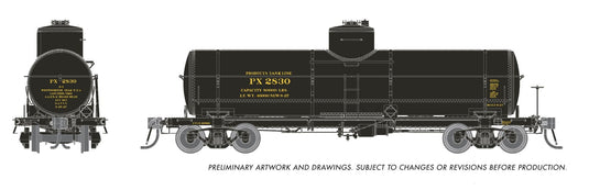 Rapido Trains HO Union X-3 8K Gal Tankcar - Product Tank Line - PX (Era: Mid-1950+)