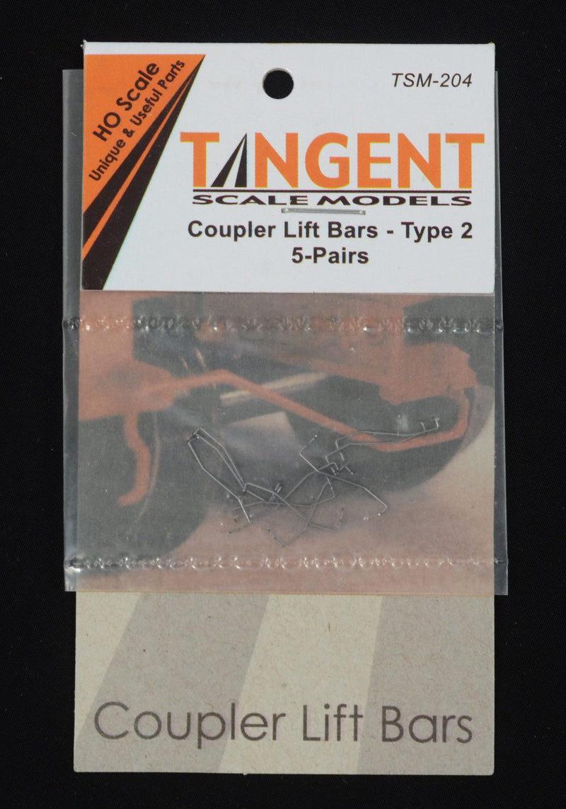 Chargez l'image dans la visionneuse de la galerie, Tangent Scale Models HO Coupler Lift Bars – Shallower Drop Angle – 5 Pairs