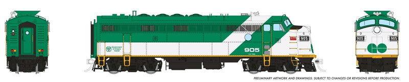 Load image into Gallery viewer, Rapido Trains HO Scale GO Transit APCU (DC/DCC/Sound): GO Green & White Early Font