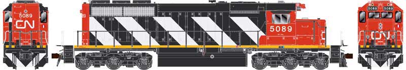 Load image into Gallery viewer, Bowser Executive HO GMD SD40 - w/DCC & Sound - Canadian National (Zebra Stripes)