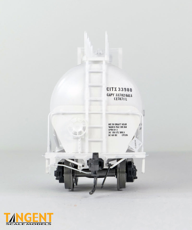 Chargez l'image dans la visionneuse de la galerie, Tangent Scale Models HO Wagon-citerne NACC 1963-Design 30,000 Gallon double paroi GPL/AA - CITX - Location 1992+