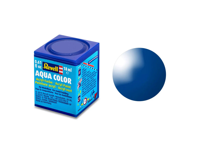 Chargez l'image dans la visionneuse de la galerie, Revell Aqua Color Acrylic Paint 18ml - Gloss "Blue" (RAL 5005)