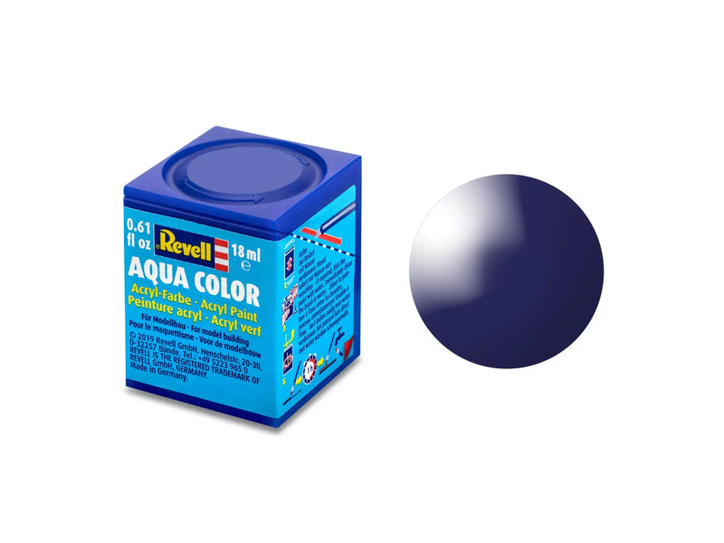 Chargez l'image dans la visionneuse de la galerie, Revell Aqua Color Acrylic Paint 18ml - Gloss "Night Blue" (RAL 5022)