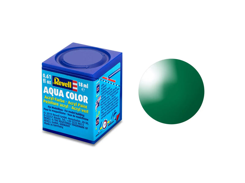 Chargez l'image dans la visionneuse de la galerie, Revell Aqua Color Acrylic Paint 18ml - Gloss "Emerald Green"