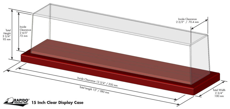 Load image into Gallery viewer, Rapido Trains HO 15" Clear Display Case