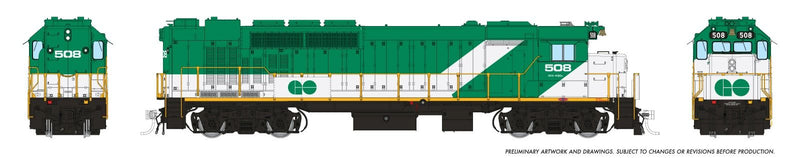 Load image into Gallery viewer, Rapido Trains HO Scale GMD GP40TC (DC/DCC/Sound): GO Transit Green & White, Early Font