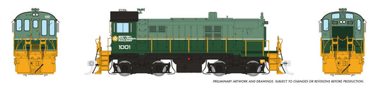 Rapido Trains HO Scale MLW S-13 (DC/DCC/Sound): BCR - Two Tone Green