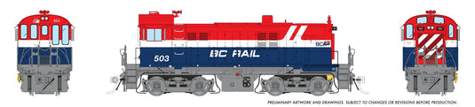 Rapido Trains HO Scale MLW S-13 (DC/DCC/Sound): BCR - Red/White/Blue/Hockey Stick