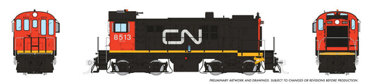 Rapido Trains HO Scale MLW S-13 (DC/DCC/Sound): CN - Noodle/Red Cab