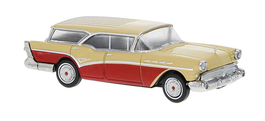 Brekina HO 1957 Buick Century Caballero - Beige, Red