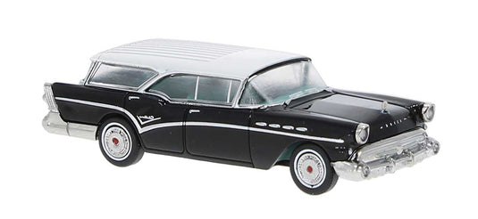 Brekina HO 1957 Buick Century Caballero - Black, White