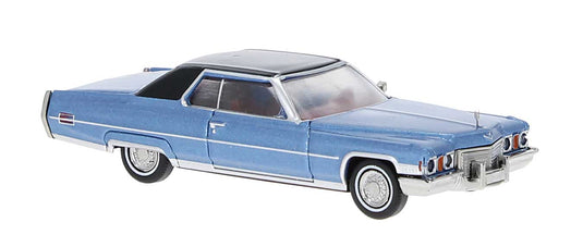 Brekina HO 1972 Cadillac Coupe de Ville - Blue, Black