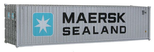 Walthers SceneMaster HO 40' Hi Cube Corrugated Side Container - Maersk-Sealand (silver blue white)