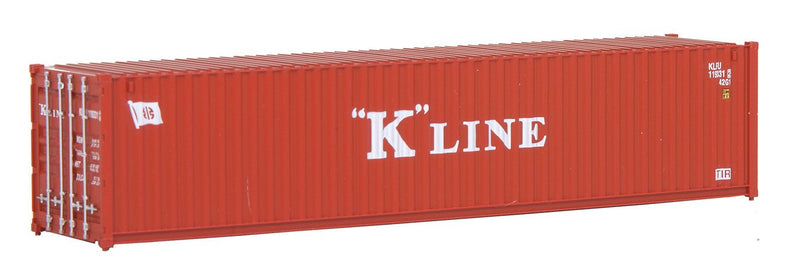 Load image into Gallery viewer, Walthers SceneMaster HO conteneur 40 pi à parois ondulées – K-Line (949-8153)
