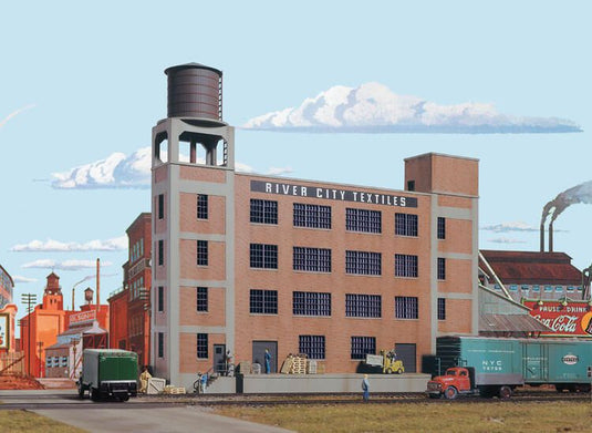Walthers Cornerstone HO River City Textiles Background Building - Kit