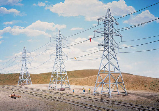 Walthers Cornerstone HO High-Voltage Transmission Tower - Kit pkg(4)
