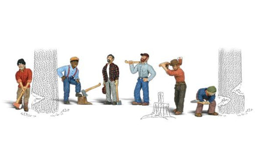 Woodland Scenics HO Lumberjacks - pkg(6)
