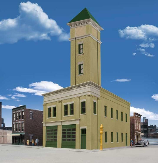 Walthers Cornerstone HO Two-Bay Fire Station - Kit