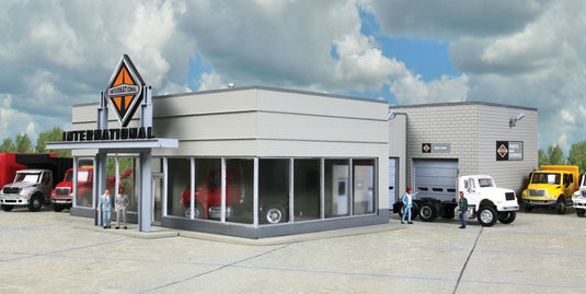 Walthers Cornerstone HO International Truck Dealership - Kit