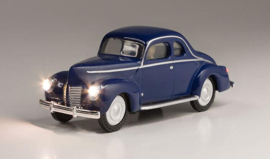 Woodland Scenics Just Plug HO Lighted Vehicles - Blue coupe