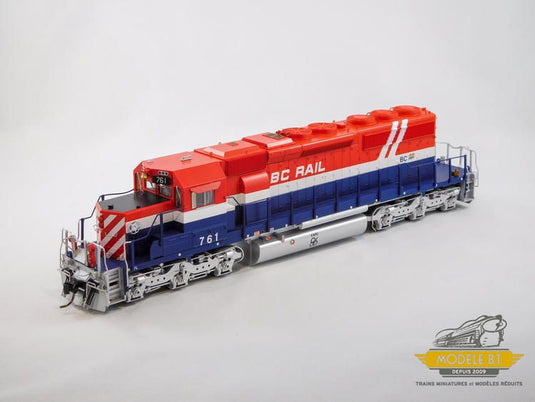 Bowser Executive HO GMD SD40-2 - w/DCC & Sound - BC Rail (Hockey Stick; red white blue)