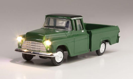Woodland Scenics Just Plug HO Lighted Vehicle - Green Pickup