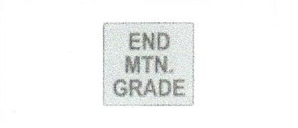 Signalisation C&G HO CP End Mountain Grade