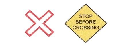 Signalisation C&G HO Stop Before Crossing Sign