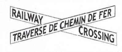 Load image into Gallery viewer, Signalisation C&G HO – Panneau CN de passage à niveau – Ancien (CN-107)