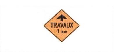 Signalisation C&G HO Travaux 1km