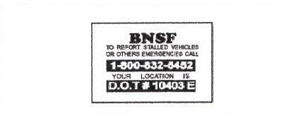 Signalisation C&G HO BNSF Warning
